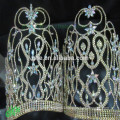 New wholesale fashion pageant Custom gold crowns tiaras